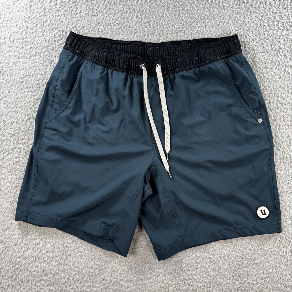 Vuori Kore Shorts Men’s M 9” Lined Teal Blue Athletic Performance